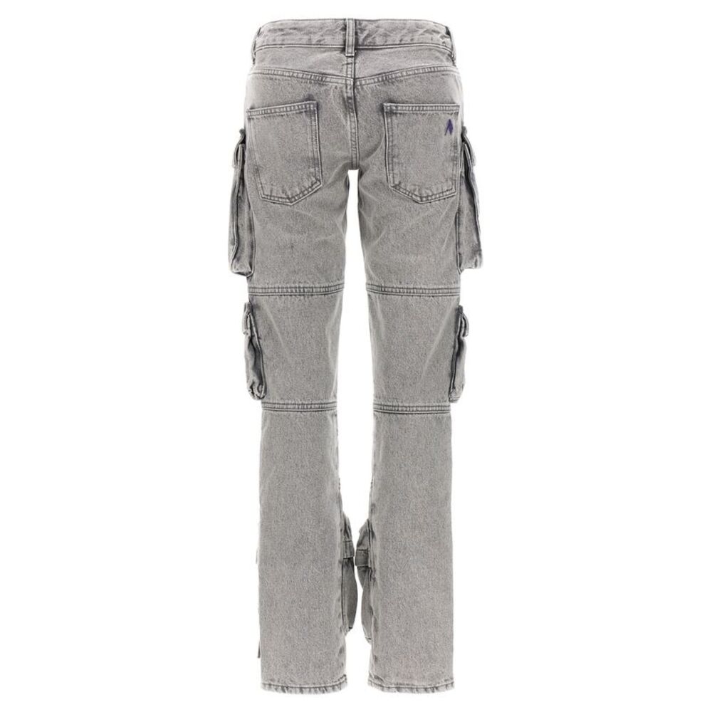 The Attico Gray Cotton Cargo Women's Pants - Picture 2 of 4